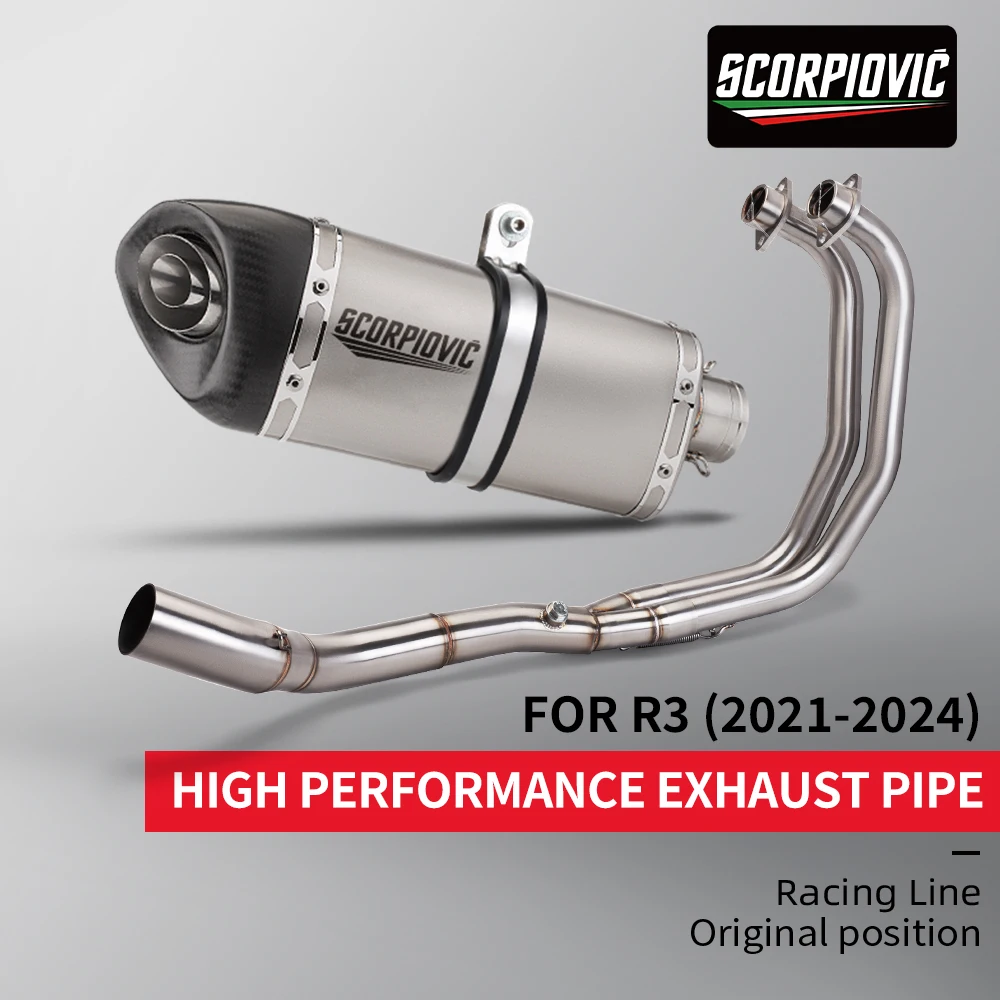 Full System Front Link Pipe For R25 R3 MT03 Motorcycle Exhaust Modify Escape Moto Connect the 51MM Carbon Muffler
Full System Front Link Pipe For R25 R3 MT03 Motorcycle Exhaust Modify Escape Moto Connect the 51MM Carbon Muffler