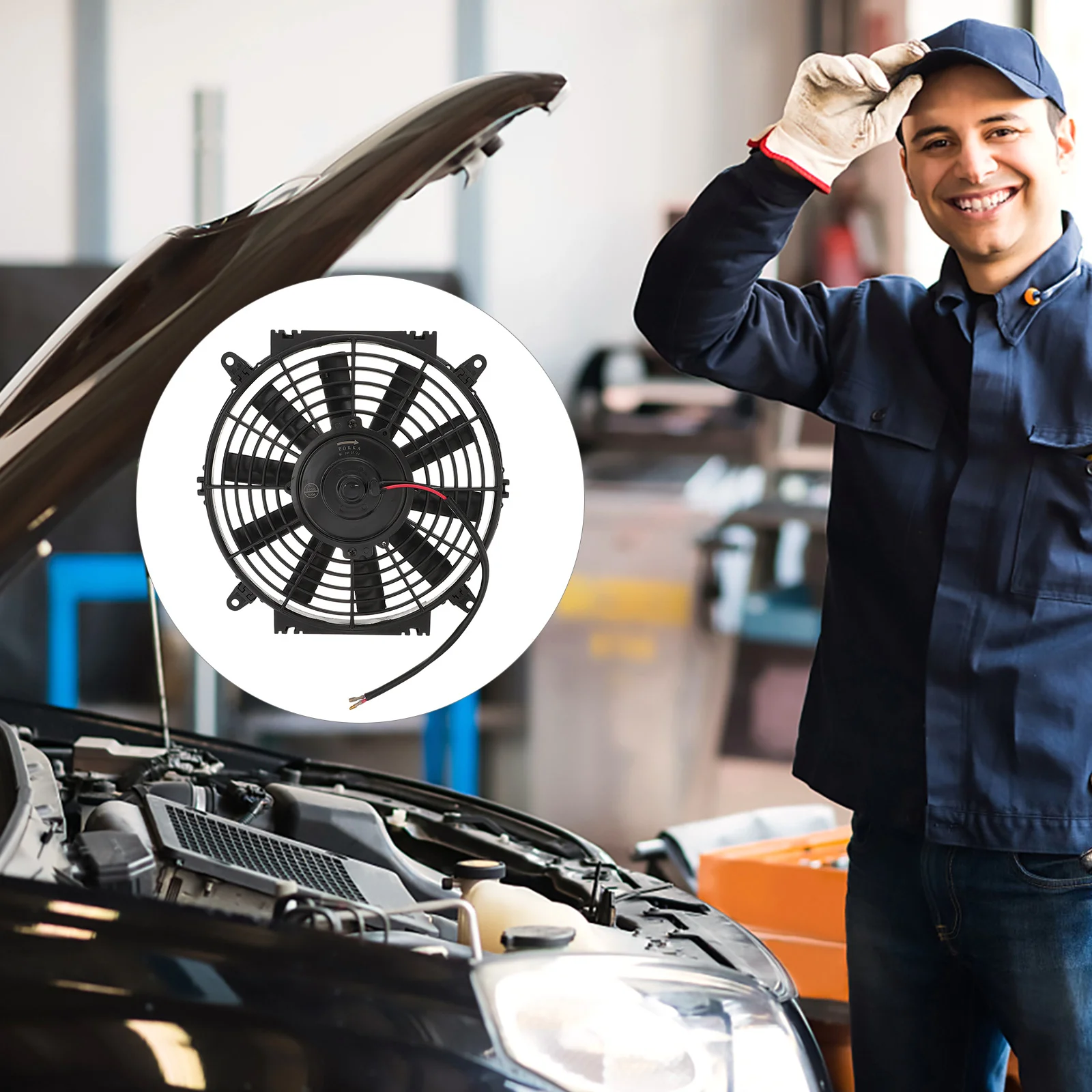 1Pcs 10 Inch 12V Electric Cooling Fan for Automotive Radiator Efficient Airflow Push Pull Heat Sink Fan Car Cooler
1Pcs 10 Inch 12V Electric Cooling Fan for Automotive Radiator Efficient Airflow Push Pull Heat Sink Fan Car Cooler