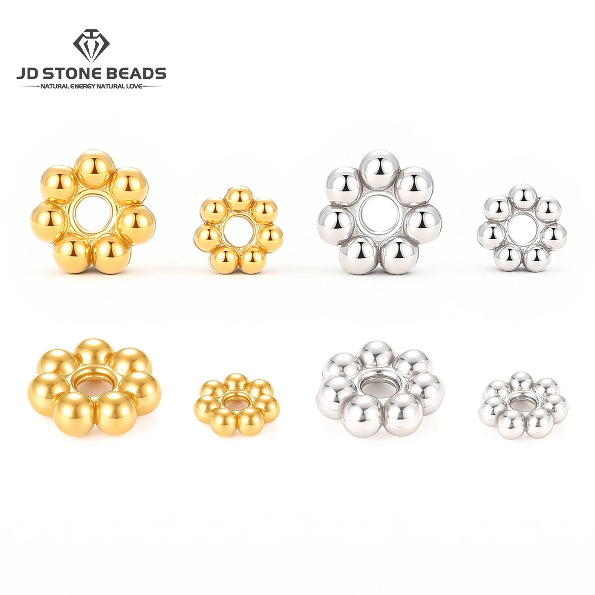 50Pcs/lot 304 Eco-Friendly Stainless Steel Snowflake Spacer Bead-Gold For DIY Dangle Earring Necklace Jewelry Making Accessory
50Pcs/lot 304 Eco-Friendly Stainless Steel Snowflake Spacer Bead-Gold For DIY Dangle Earring Necklace Jewelry Making Accessory