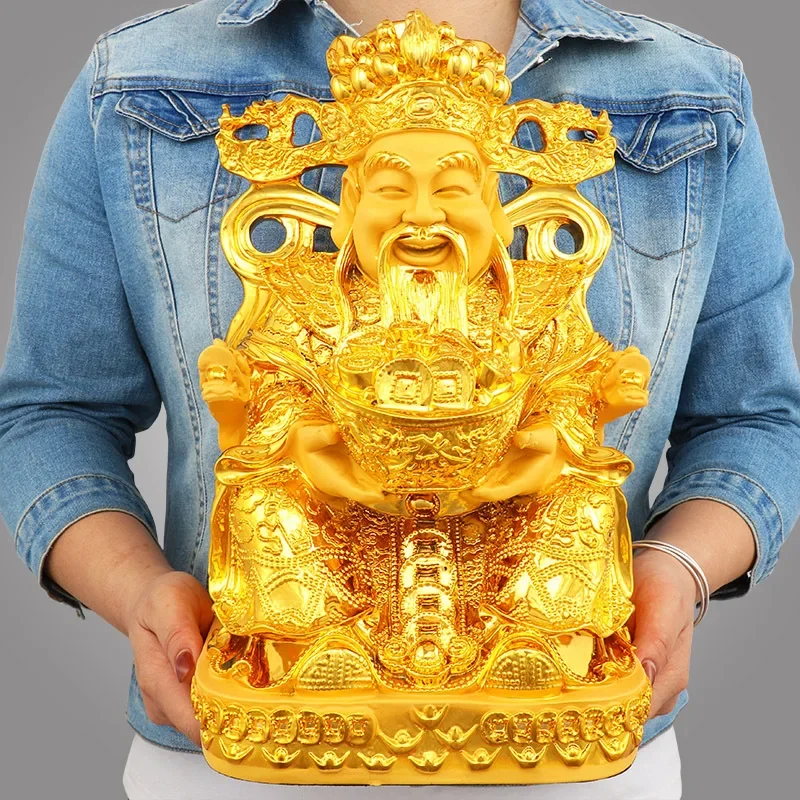 Gold God of Wealth Lucky Fengshui Resin Statue Home Decor Entrance Living Room Decorations Crafts
Gold God of Wealth Lucky Fengshui Resin Statue Home Decor Entrance Living Room Decorations Crafts