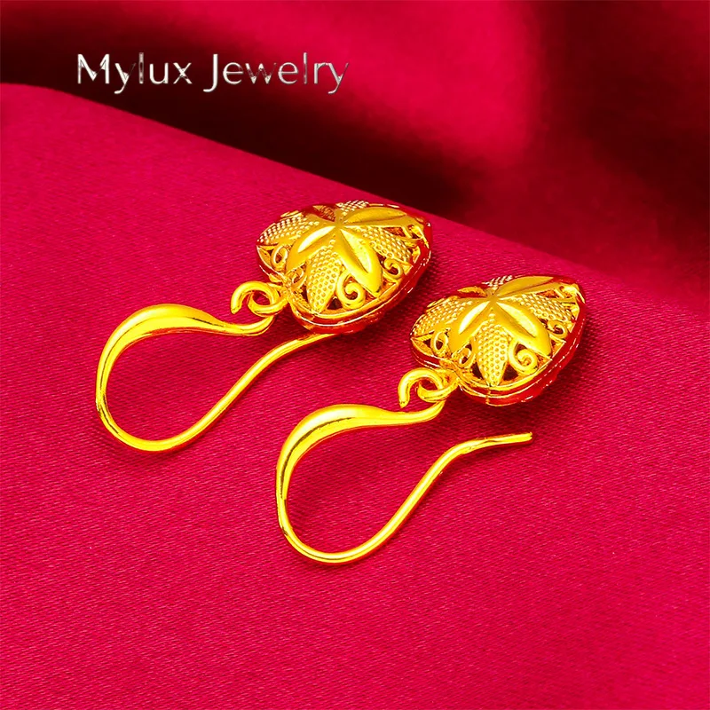 Mylux Jewelry 24K Gold Heart Earrings AU999 Pure Gold, 3D heart design, mirror-polished finish, perfect for daily wear with a to
Mylux Jewelry 24K Gold Heart Earrings AU999 Pure Gold, 3D heart design, mirror-polished finish, perfect for daily wear with a to