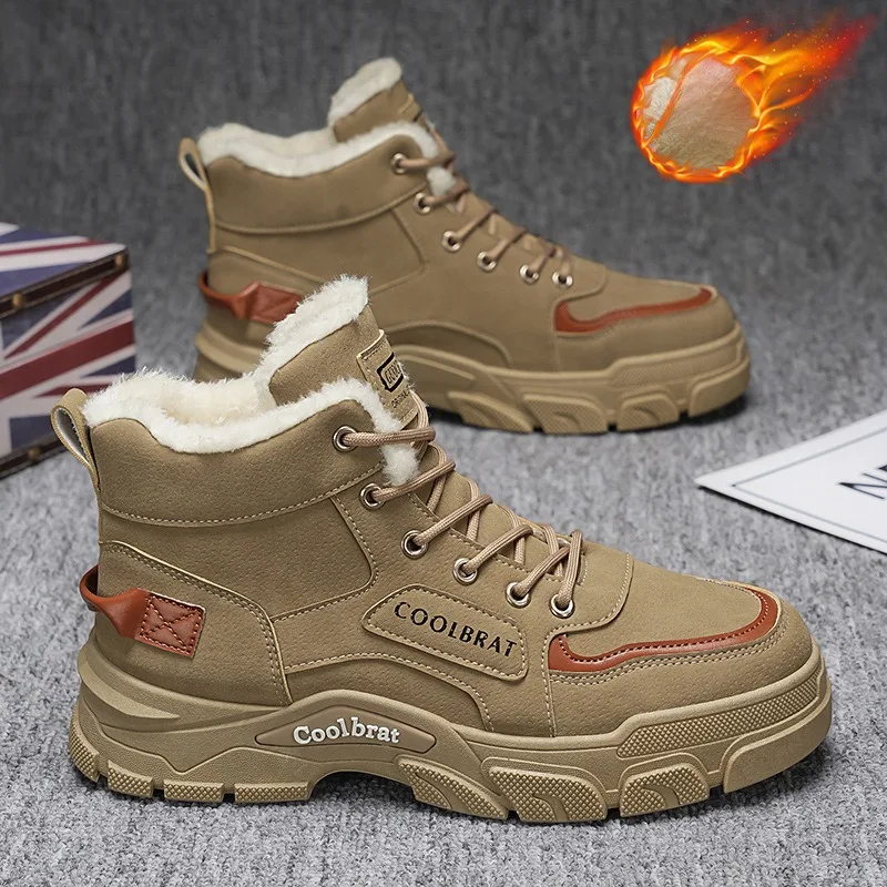 Men Snow Boots 2025Winter Thicken Warm Cotton Shoes Waterproof Wear Resistant Work Shoes Anti Slip Cold Resistant Mountaineering
Men Snow Boots 2025Winter Thicken Warm Cotton Shoes Waterproof Wear Resistant Work Shoes Anti Slip Cold Resistant Mountaineering