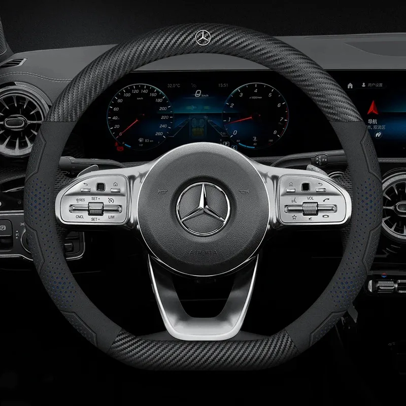 Car Steering Wheel Cover For Mercedes Benz A B C E S V Class GLB GLC GLE Sprinter Pilot SLK SLC W203 W204 ML Vito W176 W205 AMG
Car Steering Wheel Cover For Mercedes Benz A B C E S V Class GLB GLC GLE Sprinter Pilot SLK SLC W203 W204 ML Vito W176 W205 AMG