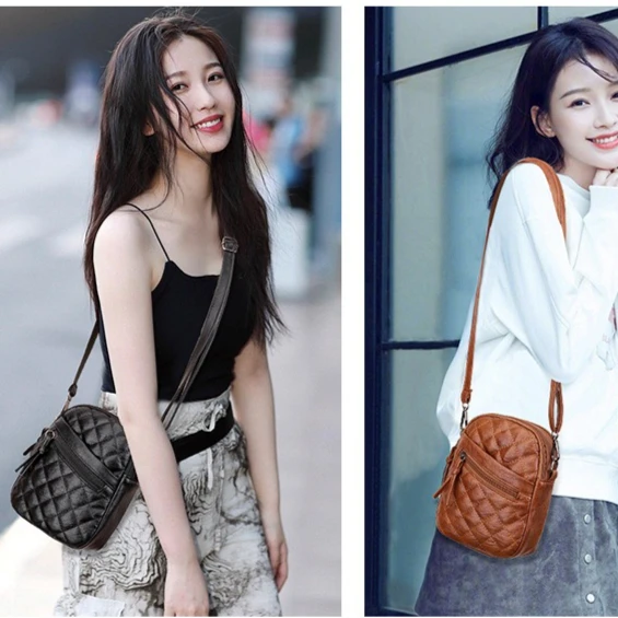 PU leather retro women's crossbody small bag with diamond stitching, lightweight and single-shoulder phone bag
PU leather retro women's crossbody small bag with diamond stitching, lightweight and single-shoulder phone bag