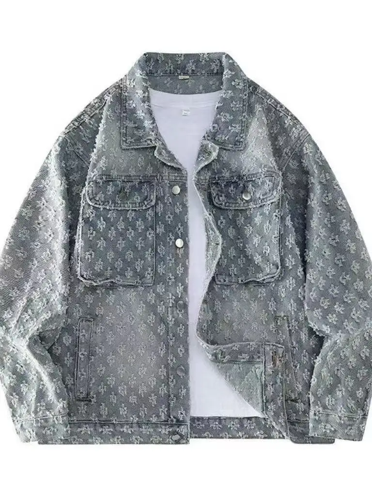 Waed Denim Jaet Men's Loose Fit Collared Jaet Spring Autumn New Sle Trendy Brand High Street Retro Large Size Jaet
Waed Denim Jaet Men's Loose Fit Collared Jaet Spring Autumn New Sle Trendy Brand High Street Retro Large Size Jaet