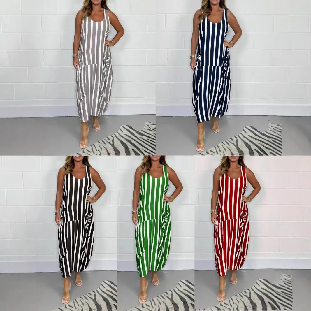 2025 Dress Women Elegant Fashion Beautiful Women's Dresses Party Night Summer New Women's Fashion Striped Sleeveless Long Dress
2025 Dress Women Elegant Fashion Beautiful Women's Dresses Party Night Summer New Women's Fashion Striped Sleeveless Long Dress