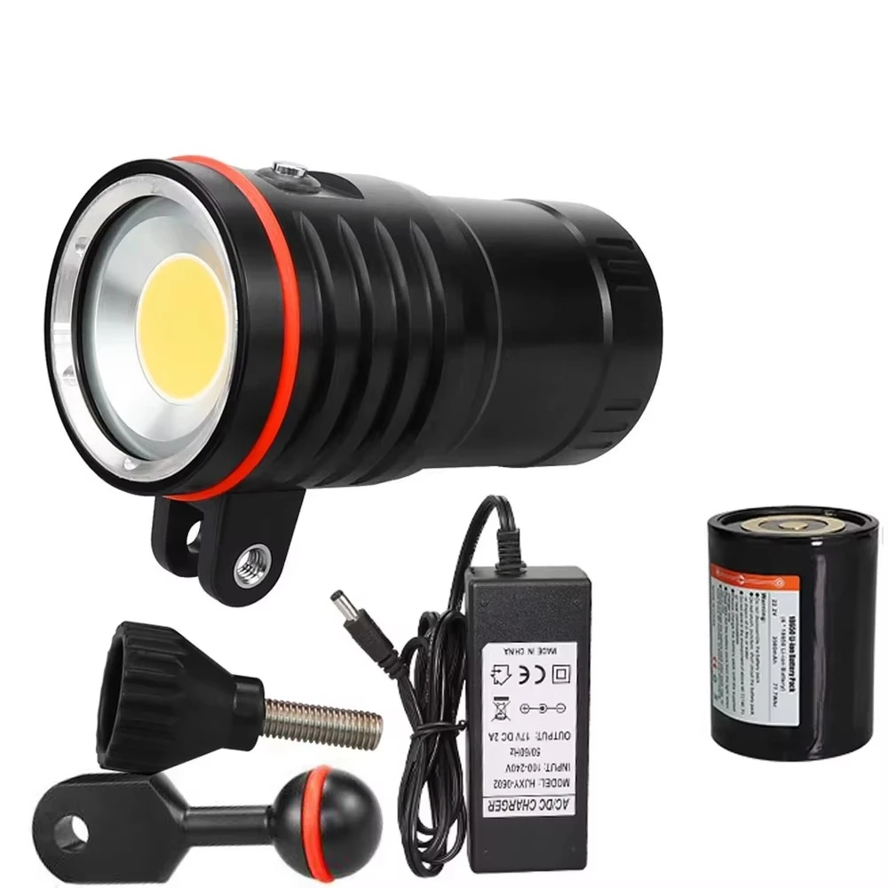 12000LM COB Rechargeable Diving Light IP68 100m Waterproof Video Photography Search & Rescue Battery Pack Diving Video Light 4K
12000LM COB Rechargeable Diving Light IP68 100m Waterproof Video Photography Search & Rescue Battery Pack Diving Video Light 4K