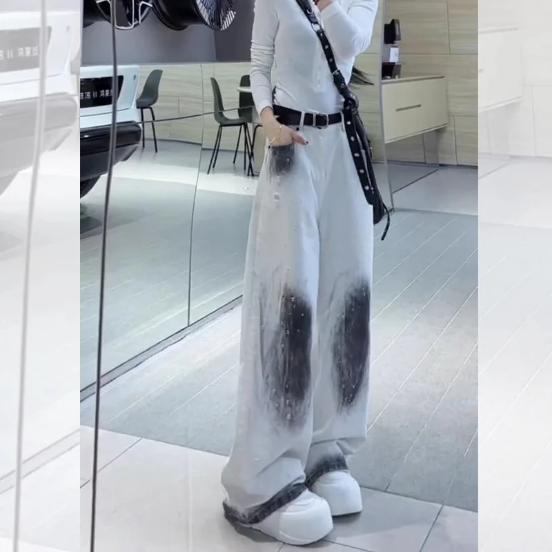High Street Personalized Dyed Denim Casual Pants for Women in Spring Loose White tie dye Straight leg Pants for Women Trendy WLF
High Street Personalized Dyed Denim Casual Pants for Women in Spring Loose White tie dye Straight leg Pants for Women Trendy WLF