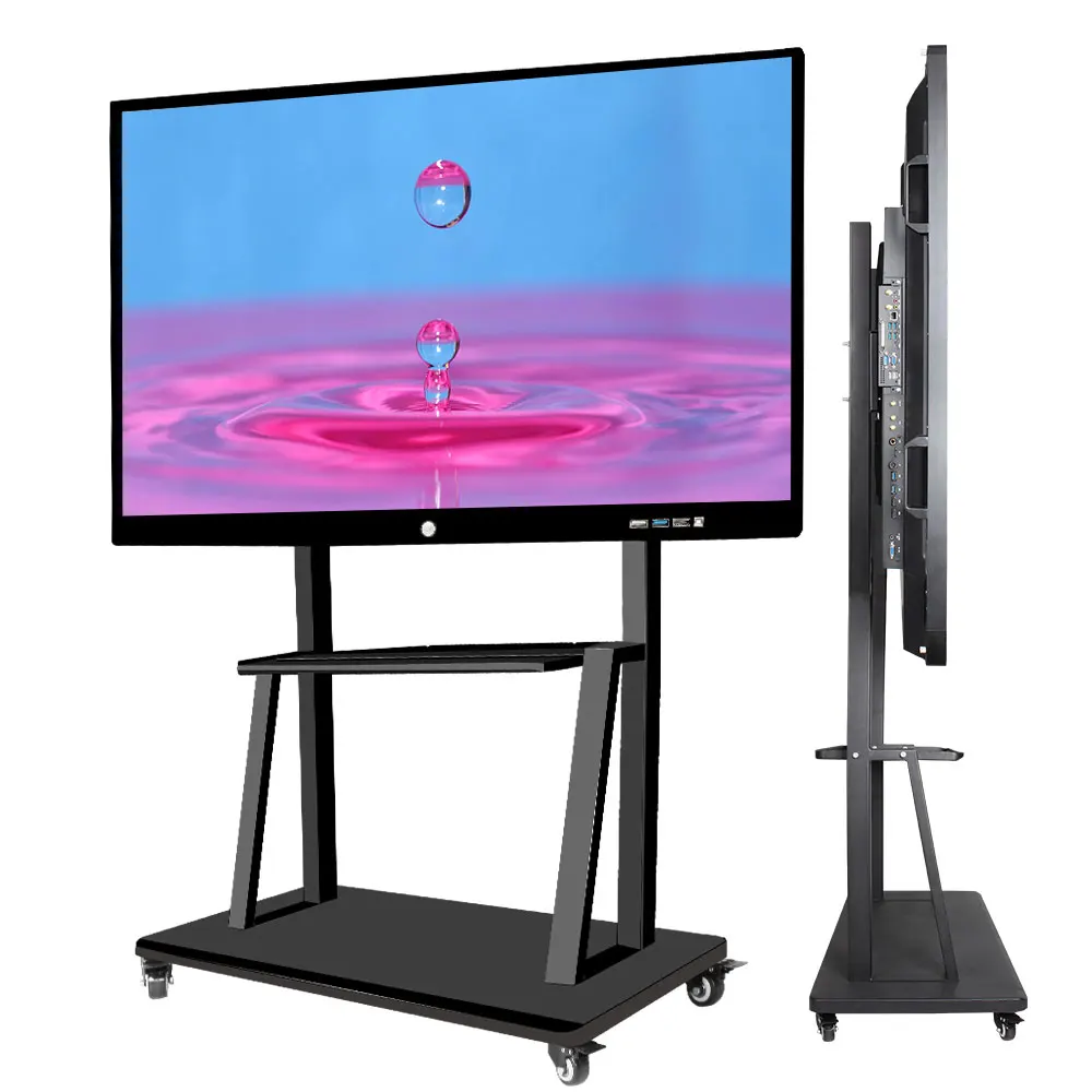 75 86-дюймовая мобильная подставка 4K, смарт-доска, система Windows и Android 11, интеллектуальная интерактивная плоская панель для обучения
75 86-дюймовая мобильная подставка 4K, смарт-доска, система Windows и Android 11, интеллектуальная интерактивная плоская панель для обучения