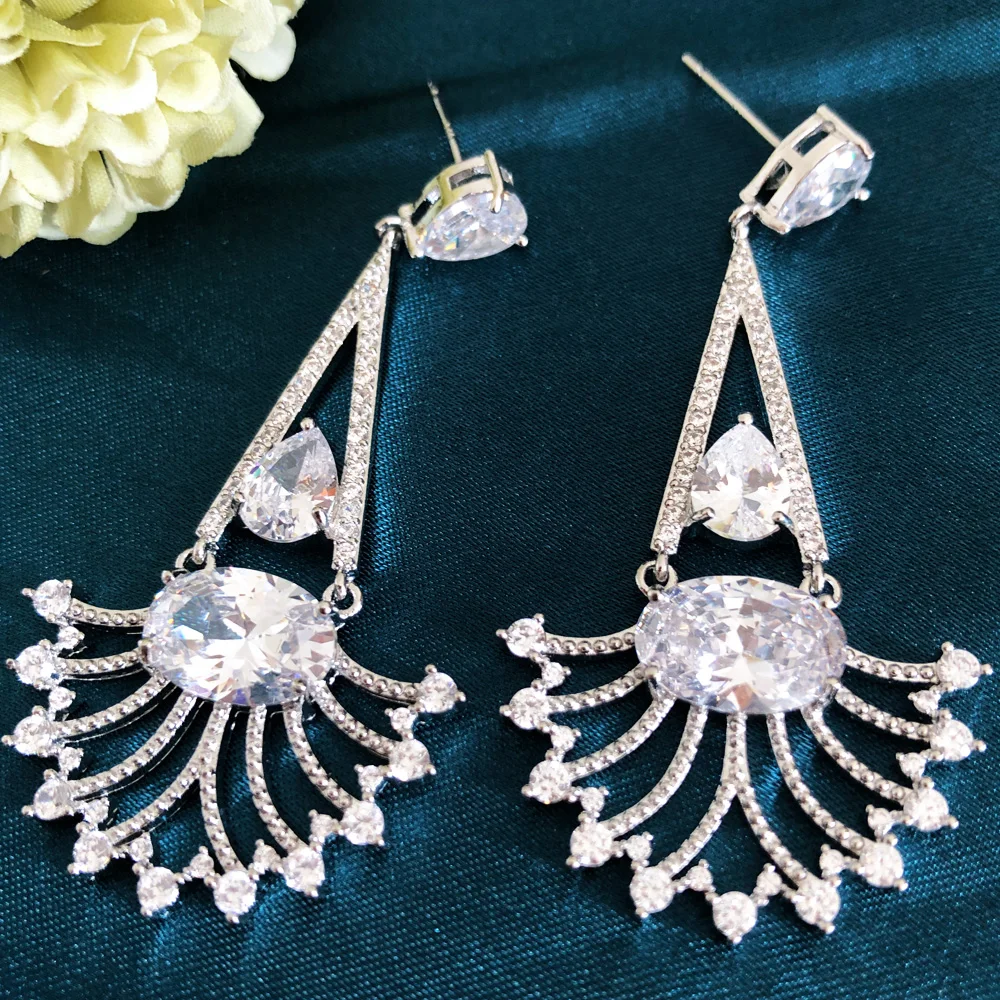 Missvikki Luxury Cubic Zircon Crystal CZ Nigerian Long Dangle Earring For Women African Bridal Earring aretes de mujer modernos
Missvikki Luxury Cubic Zircon Crystal CZ Nigerian Long Dangle Earring For Women African Bridal Earring aretes de mujer modernos
