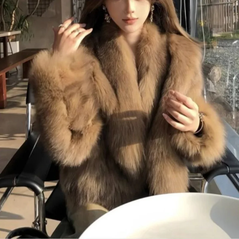 Fur Jacket Women's 2025 Autumn and Winter Fashion New Thickened Warm Brown Fur Coat Fashionable
Fur Jacket Women's 2025 Autumn and Winter Fashion New Thickened Warm Brown Fur Coat Fashionable