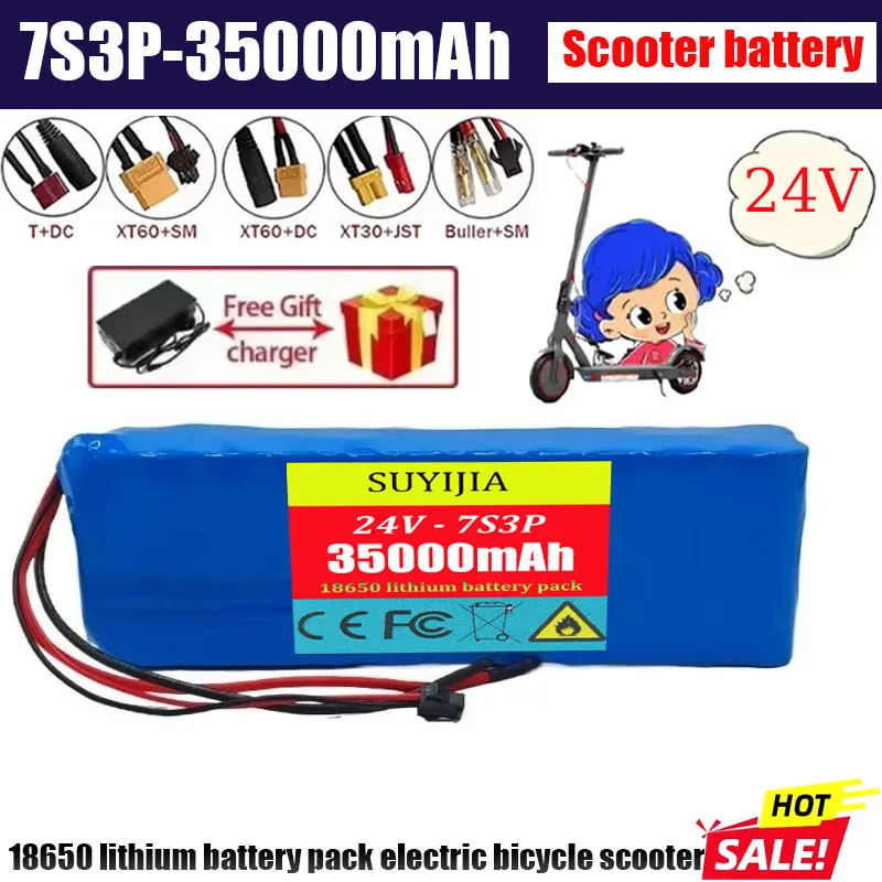 24V 35Ah 7s3p 18650 Battery Lithium Battery 24v 35000mAh Electric Bicycle Moped Electric Lithium Ion Battery Pack + 2A Charger
24V 35Ah 7s3p 18650 Battery Lithium Battery 24v 35000mAh Electric Bicycle Moped Electric Lithium Ion Battery Pack + 2A Charger