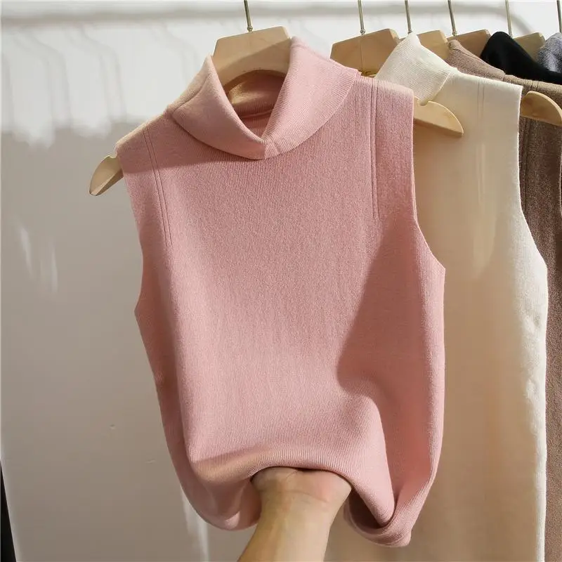 Turtleneck Sleeveless Slim Fit Knit Top Women's High Neck Sweater Vest Layering Essential for Office Casual Wear Women Clothing
Turtleneck Sleeveless Slim Fit Knit Top Women's High Neck Sweater Vest Layering Essential for Office Casual Wear Women Clothing