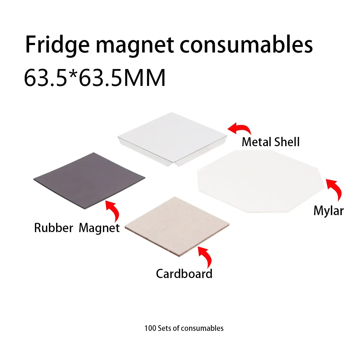 100PCS Magnet Parts Square Refrigerator Badge 50x50mm/63.5x63.5mm Fridge Magnet Home Decoration for Wedding Favors Party Gifts
100PCS Magnet Parts Square Refrigerator Badge 50x50mm/63.5x63.5mm Fridge Magnet Home Decoration for Wedding Favors Party Gifts