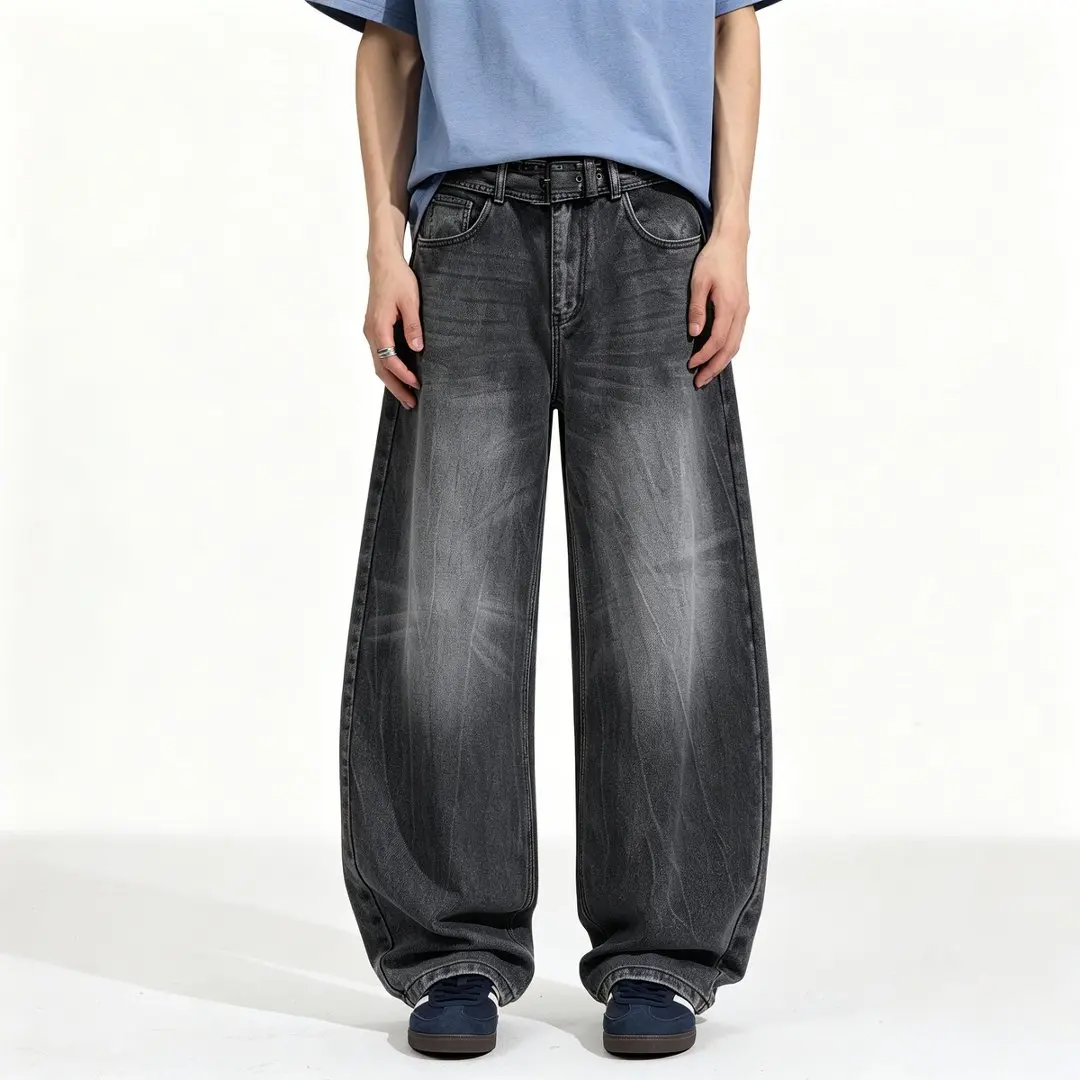 Wash Black Denim Scimitar Jeans Men Streetwear Fashion Hip Hop Wide Leg Baggy Jeans Pants Trousers
Wash Black Denim Scimitar Jeans Men Streetwear Fashion Hip Hop Wide Leg Baggy Jeans Pants Trousers