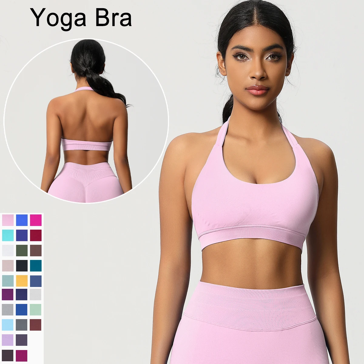 Sexy Breathable Backless Yoga Bra for Woman Summer Gym Sports Shock-absorbing Running Yoga Hanging Neck Bra Solid Color Yoga Top
Sexy Breathable Backless Yoga Bra for Woman Summer Gym Sports Shock-absorbing Running Yoga Hanging Neck Bra Solid Color Yoga Top