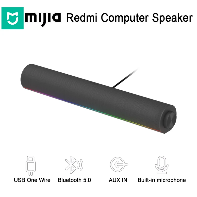 Оригинальный компьютерный динамик Mijia Redmi, четырехканальный стерео RGB окружающий свет, Bluetooth5.0, AUX IN, микрофон, двухканальная ручка управления
Оригинальный компьютерный динамик Mijia Redmi, четырехканальный стерео RGB окружающий свет, Bluetooth5.0, AUX IN, микрофон, двухканальная ручка управления