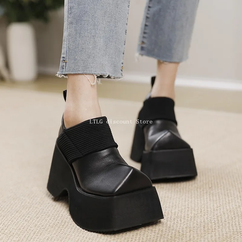 Retro Woven 10CM Thick Sole Shoes Women 2024 Autumn New Genuine Leather Square Toe Solid Color Slip-on Platform Shoes
Retro Woven 10CM Thick Sole Shoes Women 2024 Autumn New Genuine Leather Square Toe Solid Color Slip-on Platform Shoes