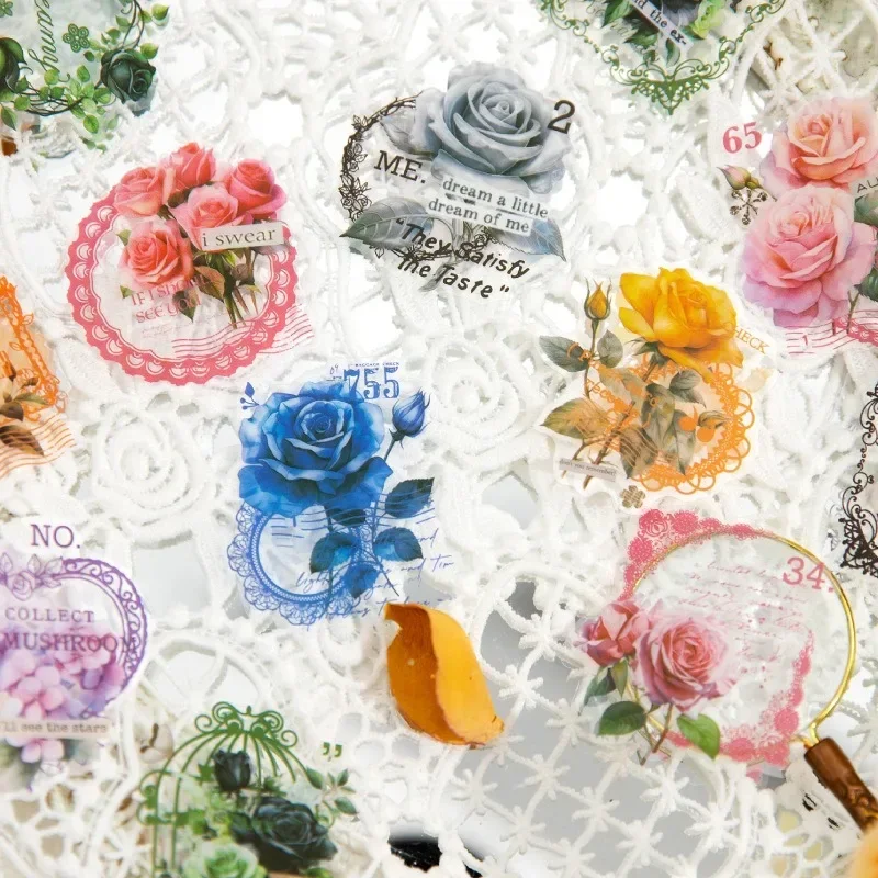 30Pcs Flowers into dream Retro flower Ice Blue Roses Stationery PET Sticker pack handbook materials Scrapbook Cut 157*88MM
30Pcs Flowers into dream Retro flower Ice Blue Roses Stationery PET Sticker pack handbook materials Scrapbook Cut 157*88MM