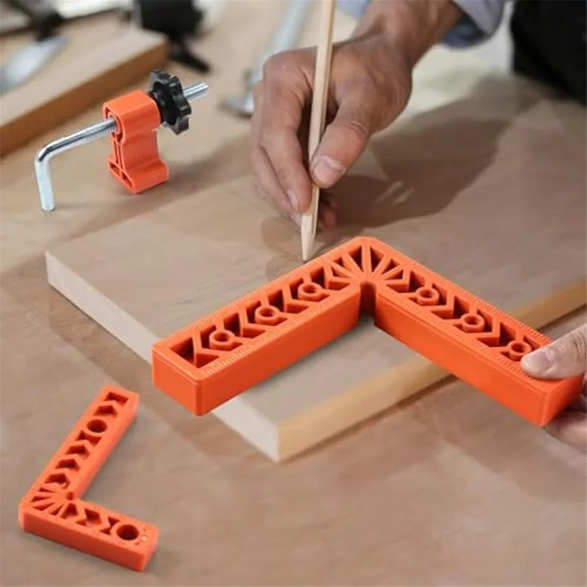 90 Degree Clamp, Positioning Squares, Right Angle Clamp with Clamp, Corner Clamps Woodworking Tool for Pictures Frames HOT
90 Degree Clamp, Positioning Squares, Right Angle Clamp with Clamp, Corner Clamps Woodworking Tool for Pictures Frames HOT