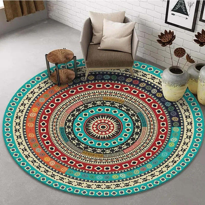 Circular Striped Geometric Carpet Persian Style Bedroom Floor MatBohemian Style Living Room Balcony Entrance Door Sofa Cushion
Circular Striped Geometric Carpet Persian Style Bedroom Floor MatBohemian Style Living Room Balcony Entrance Door Sofa Cushion