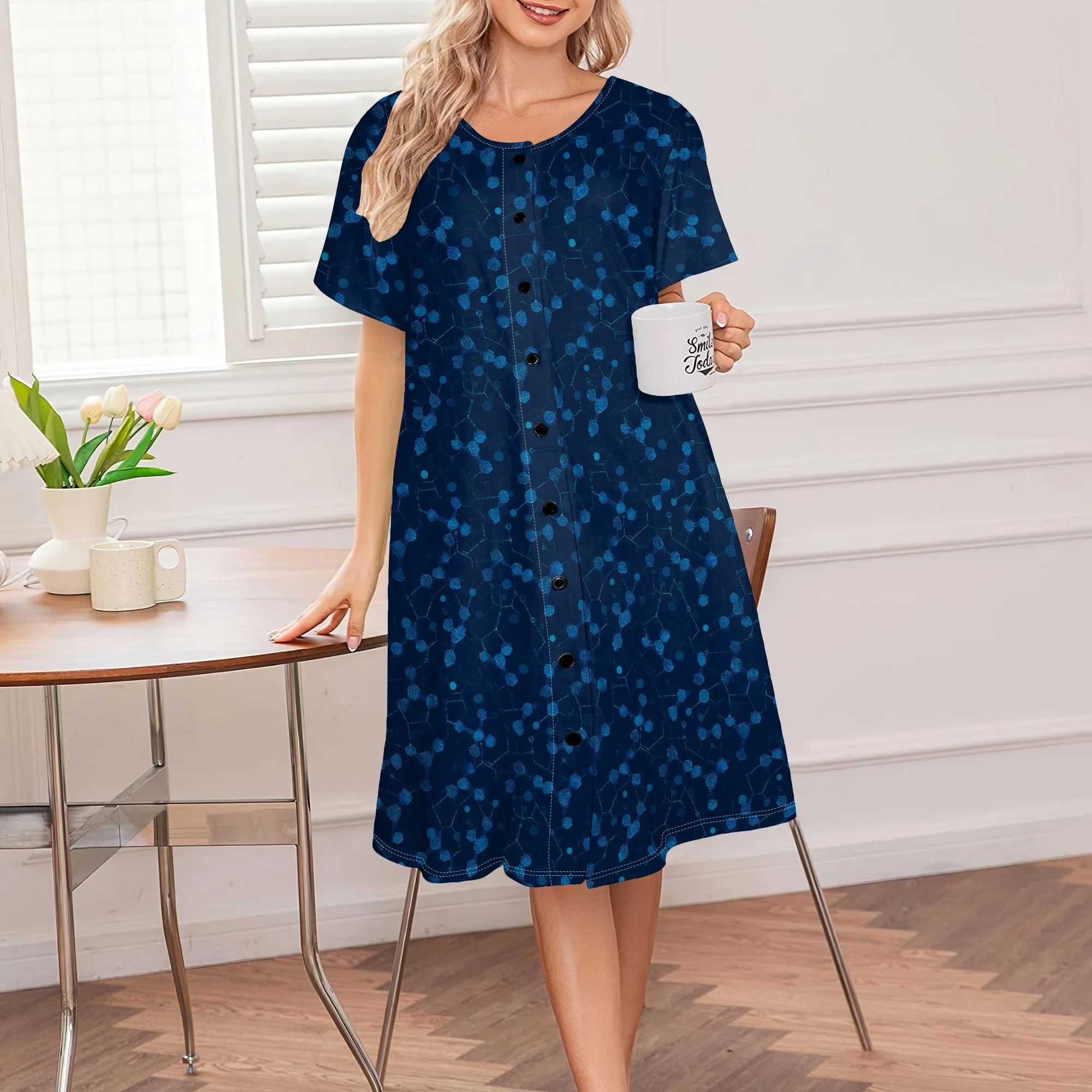 Blue Floral Print Plus Size Dress Women's Casual Button-Down Summer Dress S-3XL Elegant Daywear or Picnic Outfit
Blue Floral Print Plus Size Dress Women's Casual Button-Down Summer Dress S-3XL Elegant Daywear or Picnic Outfit