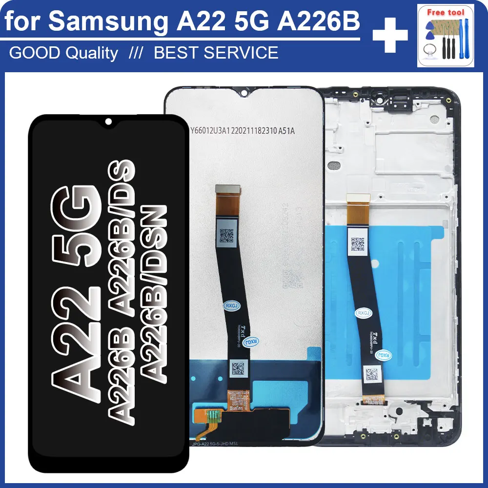 6.6" LCD for Samsung Galaxy A22 5G A226B LCD Display Touch Screen Replacement Digitizer Panel for Samsung A22 5G A226 A226B LCD
6.6" LCD for Samsung Galaxy A22 5G A226B LCD Display Touch Screen Replacement Digitizer Panel for Samsung A22 5G A226 A226B LCD