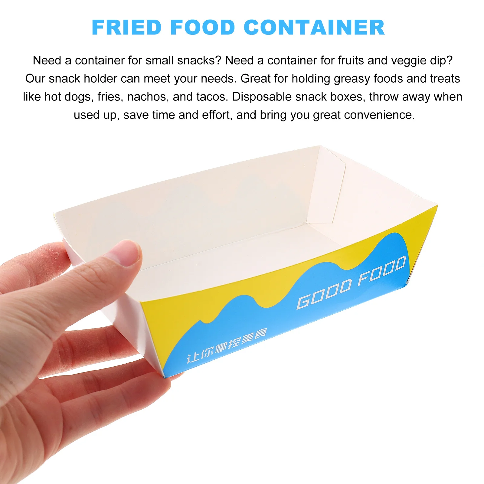 100Pcs Disposable Fried Food Boxes Waterproof Oil-Proof Containers for Party Picnic Snack Storage French Fries
100Pcs Disposable Fried Food Boxes Waterproof Oil-Proof Containers for Party Picnic Snack Storage French Fries