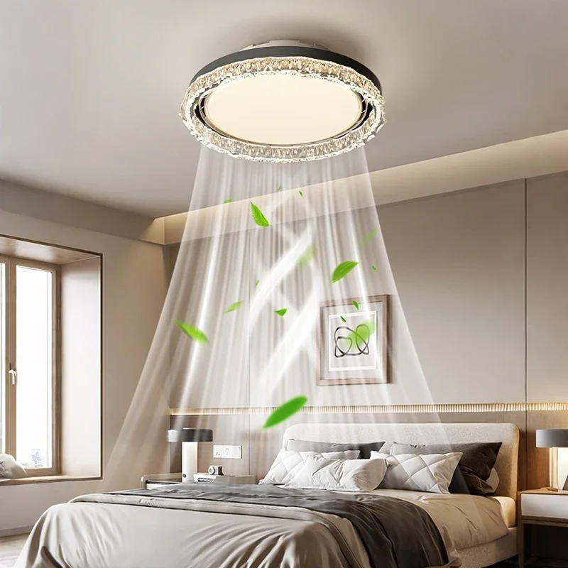 Modern luxury bedroom fan light Nordic creative living room study dining room fan remote control circular bladeless ceiling fan
Modern luxury bedroom fan light Nordic creative living room study dining room fan remote control circular bladeless ceiling fan