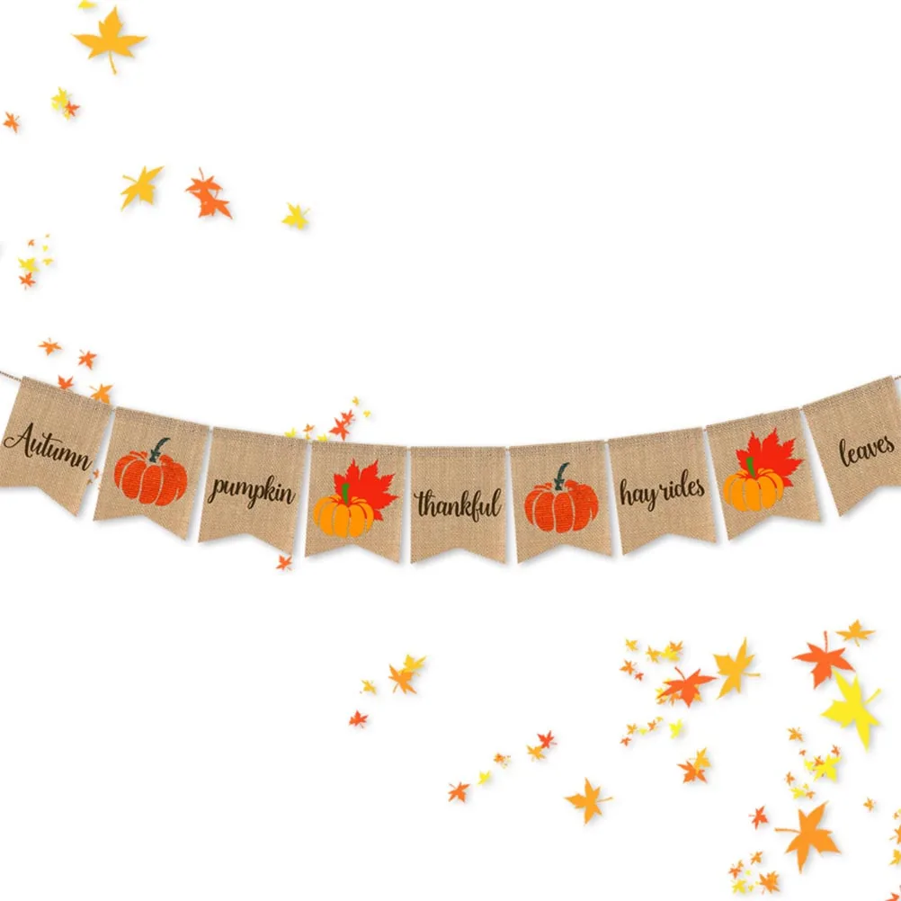 1Pcs Pumpkin Maple Leaves Banner Thanksgiving Day Letter Printed Bunting Party Decoration Happy Atmosphere Reusable
1Pcs Pumpkin Maple Leaves Banner Thanksgiving Day Letter Printed Bunting Party Decoration Happy Atmosphere Reusable