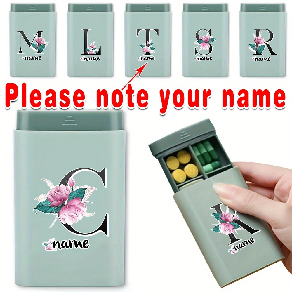 Customized Name Sealed and Dustproof Pill Box Portable Vitamin Medicine Organizer Case Personalized Floral Letters Design
Customized Name Sealed and Dustproof Pill Box Portable Vitamin Medicine Organizer Case Personalized Floral Letters Design