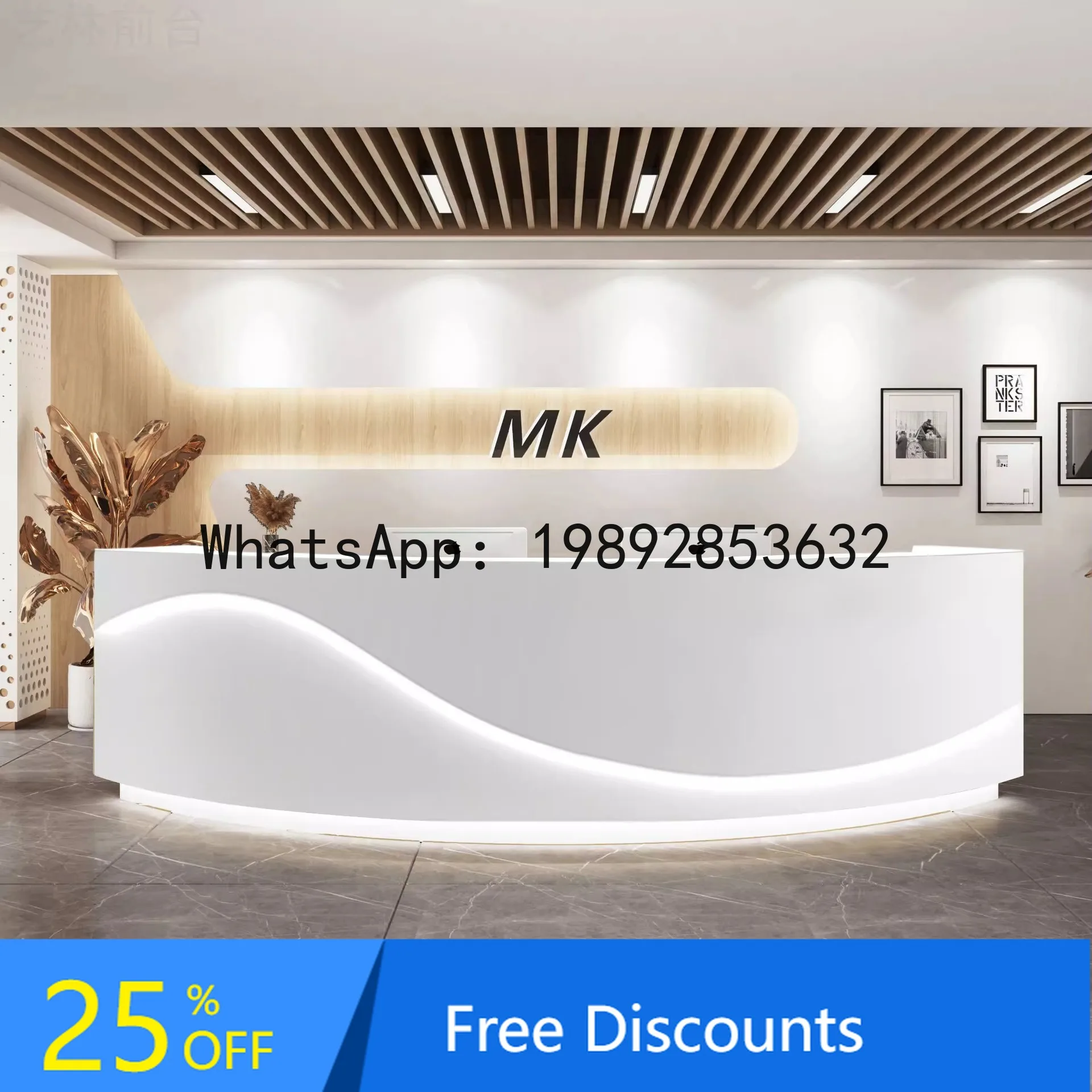 CZ Beauty Salon Bar Counter Reception Painted Company Office Front Desk Reception Counter Curved Dental Clinic Cashier Counter 
CZ Beauty Salon Bar Counter Reception Painted Company Office Front Desk Reception Counter Curved Dental Clinic Cashier Counter