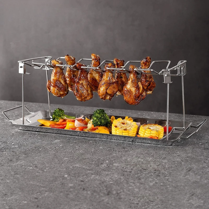 Stainless Steel Grilled Chicken Thigh Plate Folding Grill Outdoor Carrying Chassis Grill BBQ Grill Chicken 
Stainless Steel Grilled Chicken Thigh Plate Folding Grill Outdoor Carrying Chassis Grill BBQ Grill Chicken