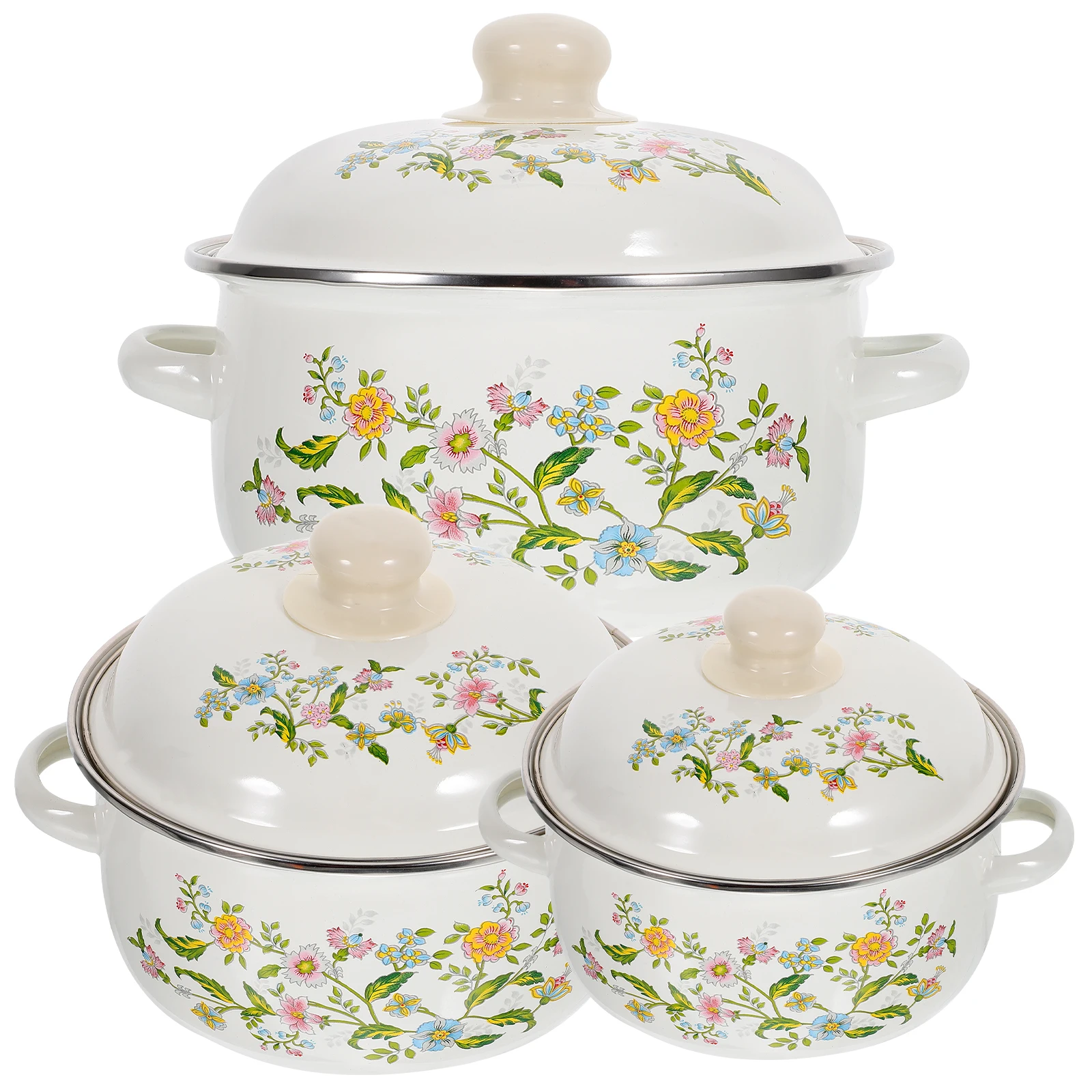 3pcs Soup Pot Three-piece Set Enamel Cooking Pots Non Stick Pan Handles Non Stick Sauce Pan Steamers Kitchen Gadgets
3pcs Soup Pot Three-piece Set Enamel Cooking Pots Non Stick Pan Handles Non Stick Sauce Pan Steamers Kitchen Gadgets