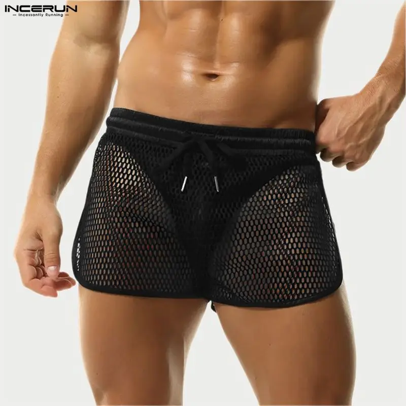INCERUN Men Shorts Mesh Patchwork See Through Hollow Out Drawstring Men Bottoms Summer Sexy 2026 Vacation Casual Shorts For Man
INCERUN Men Shorts Mesh Patchwork See Through Hollow Out Drawstring Men Bottoms Summer Sexy 2026 Vacation Casual Shorts For Man