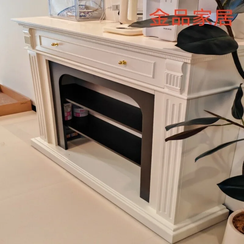 Customized French Solid Wood Fireplace Cabinet, Living Room Entry Cream Decorative Cabinet, Simple Light Luxury, Entrance Cabine
Customized French Solid Wood Fireplace Cabinet, Living Room Entry Cream Decorative Cabinet, Simple Light Luxury, Entrance Cabine