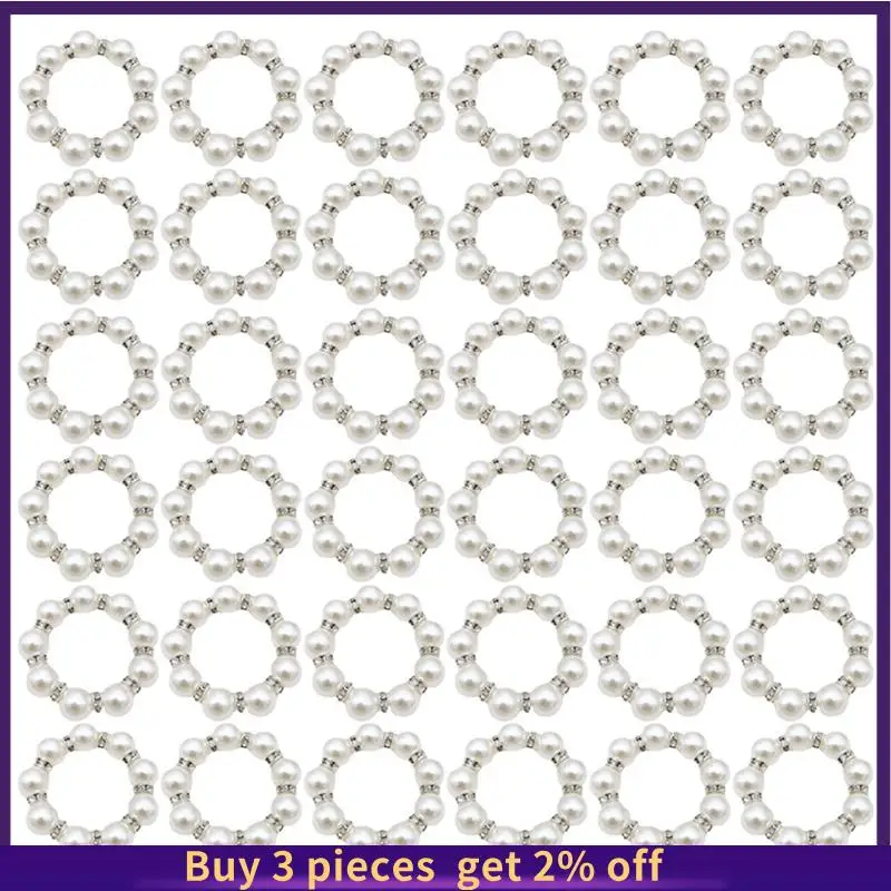 COME 100Pcs Pearl Napkin Rings Napkin Ring Holder Imitation Beaded Napkin Rings Elegant Rhinestone Serviette Rings Buckle
COME 100Pcs Pearl Napkin Rings Napkin Ring Holder Imitation Beaded Napkin Rings Elegant Rhinestone Serviette Rings Buckle