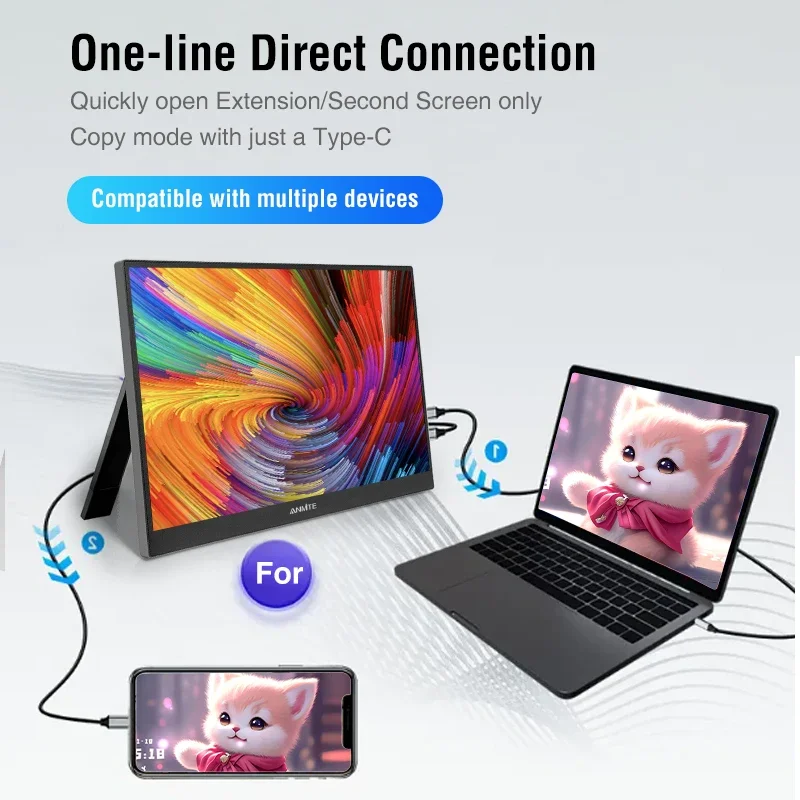 Anmite 15,6-дюймовый портативный монитор 1080P HDR IPS игровой монитор USB TYPE C HDMI для телефона, ноутбука, настольного переключателя PS4 XBOX
Anmite 15,6-дюймовый портативный монитор 1080P HDR IPS игровой монитор USB TYPE C HDMI для телефона, ноутбука, настольного переключателя PS4 XBOX