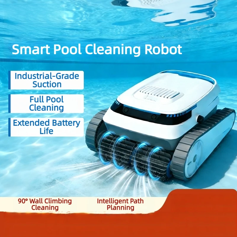 Applicable to 2026 NEW Fully Automatic Swimming Pool Climbing Wall Wireless Underwater Dust Cleaning Machine Fish Pond Cleaner S