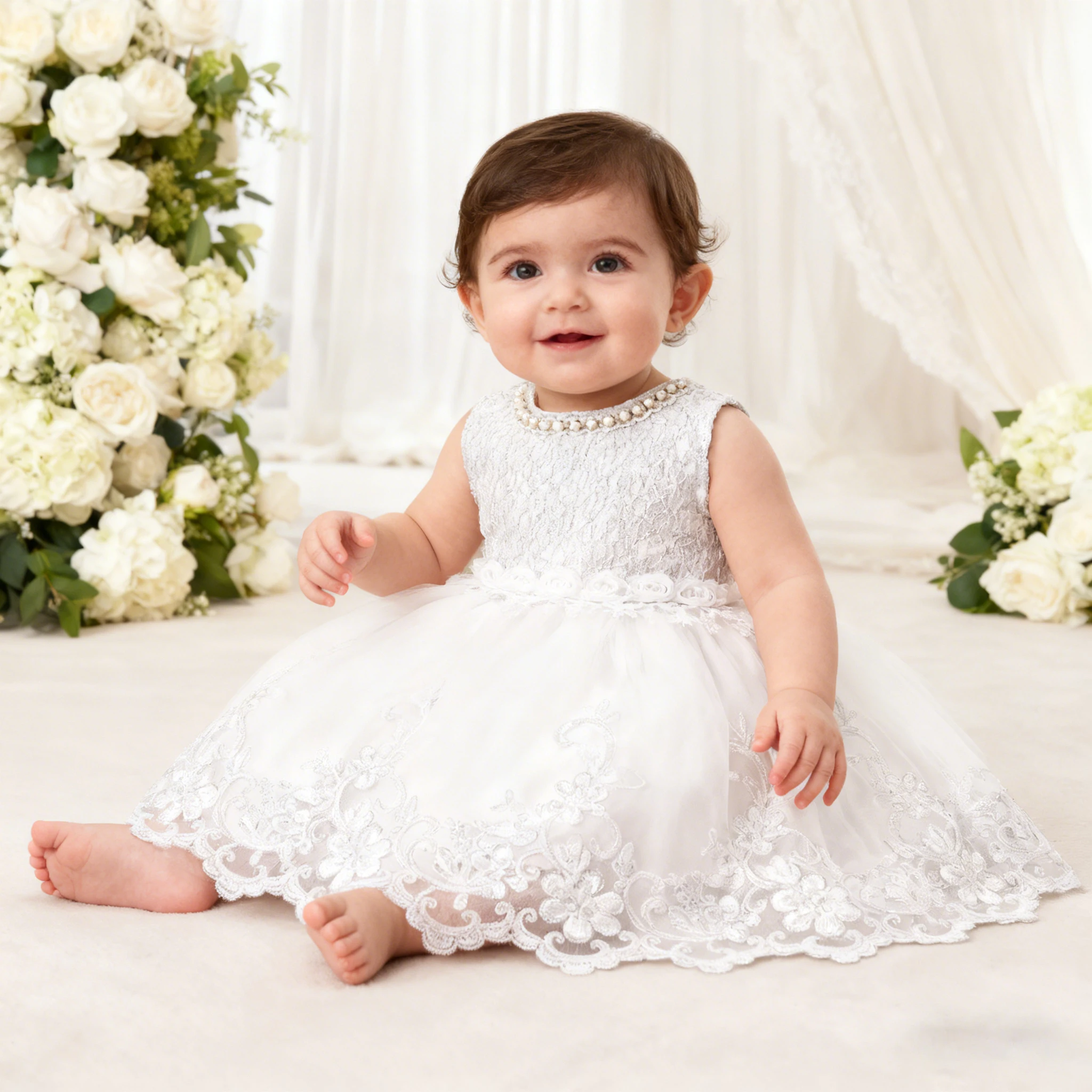 Элегантные платья для девочек от 0 до 24 месяцев, праздничное платье на первый день рождения для девочек, платья принцессы для крещения, детская одежда
Элегантные платья для девочек от 0 до 24 месяцев, праздничное платье на первый день рождения для девочек, платья принцессы для крещения, детская одежда