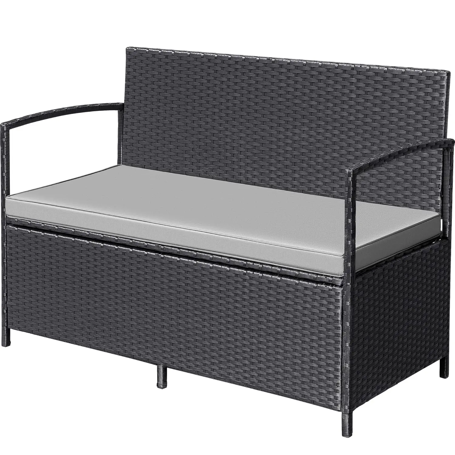 All Weather Rattan Patio Loveseat with Storage & Cushions for Backyard Porch Outside, Customized
All Weather Rattan Patio Loveseat with Storage & Cushions for Backyard Porch Outside, Customized