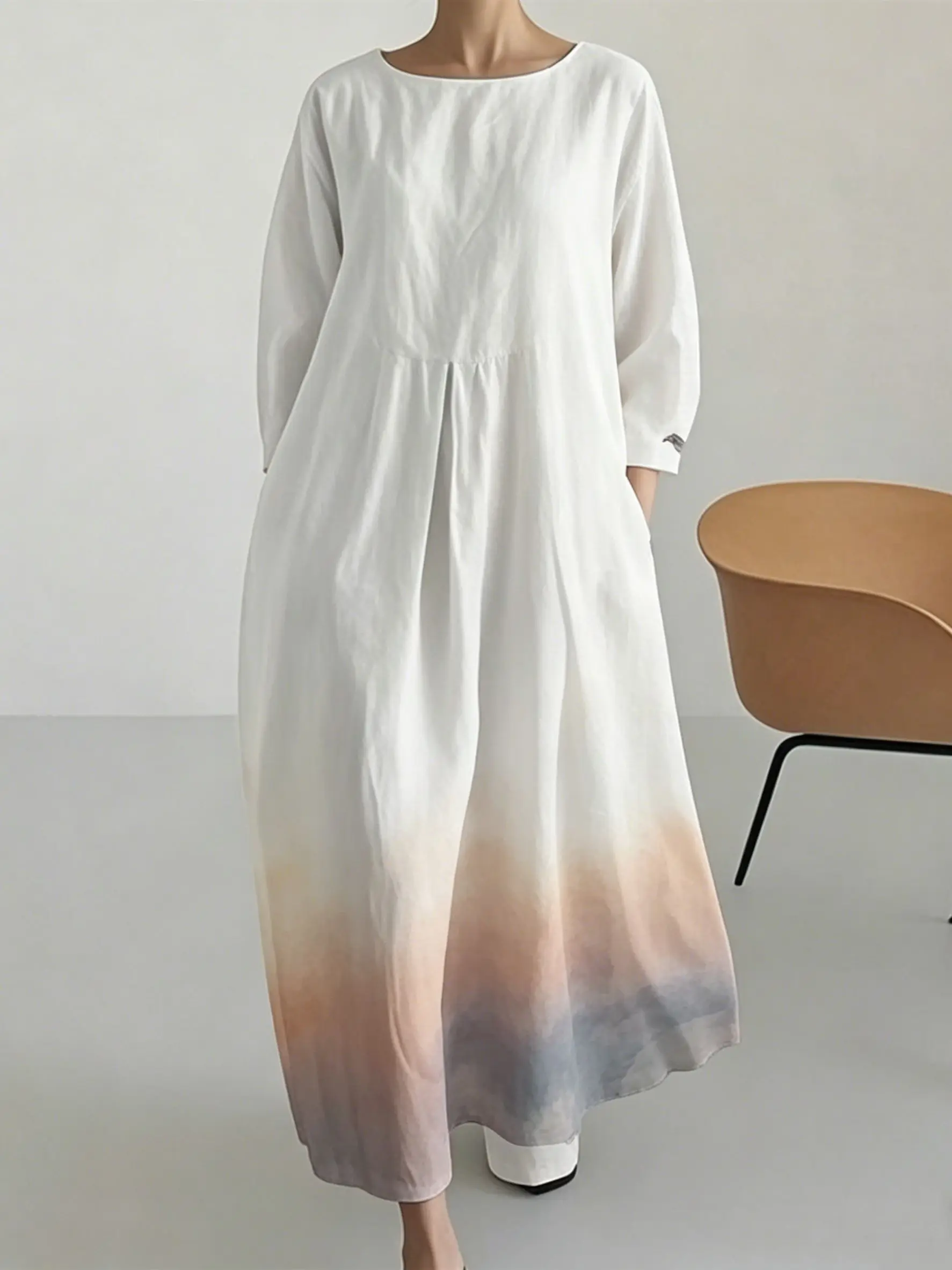 Effortless Watercolor Gradient Printed Dress Classic Chic Vintage Sleeveless A-Line Midi Dress Formal Casual Occasions Dresses
Effortless Watercolor Gradient Printed Dress Classic Chic Vintage Sleeveless A-Line Midi Dress Formal Casual Occasions Dresses