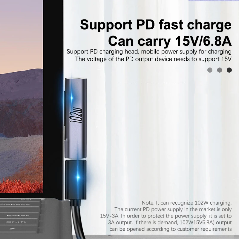 Type C PD Fast Charging Plug 102W USB C Adapter Converter For Microsoft Surfac USB-C Quick Charging Supplies
Type C PD Fast Charging Plug 102W USB C Adapter Converter For Microsoft Surfac USB-C Quick Charging Supplies