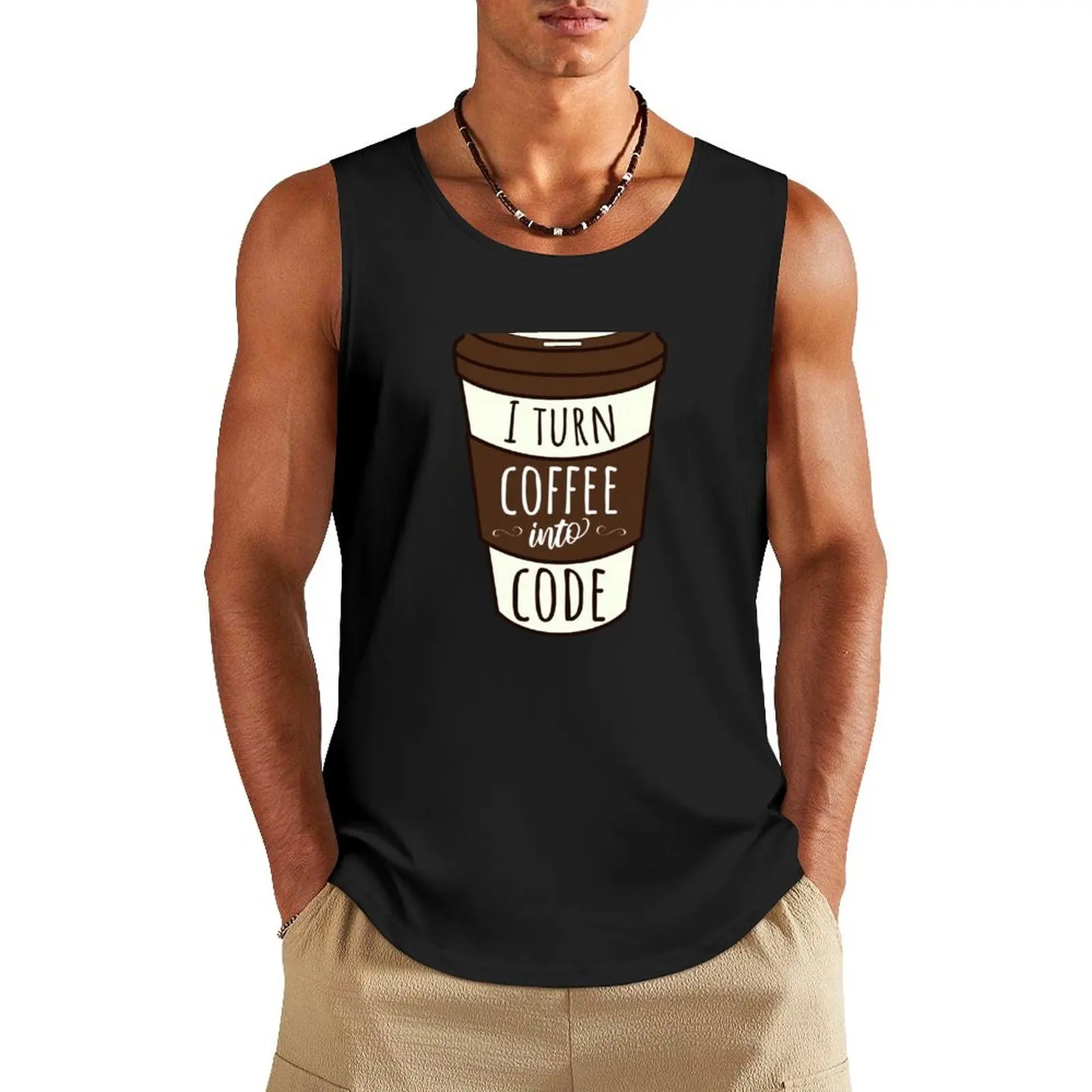 I Turn Coffee Into Code Tank Top Men's summer t-shirt Men sleeveless tee Vest male sports t-shirts for men
I Turn Coffee Into Code Tank Top Men's summer t-shirt Men sleeveless tee Vest male sports t-shirts for men