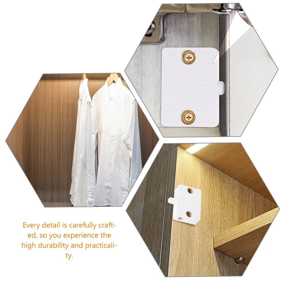 5pcs Door Control Adjustable Cabinet Light Switch Metal Panel Sturdy Touch Activated Closet Light On Off Switch for Pantry
5pcs Door Control Adjustable Cabinet Light Switch Metal Panel Sturdy Touch Activated Closet Light On Off Switch for Pantry