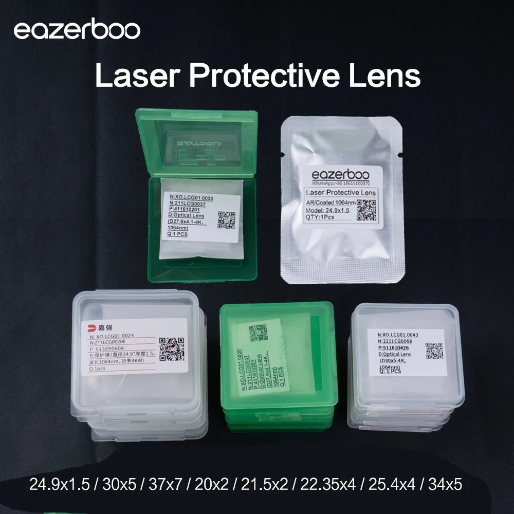 Laser Protective Windows 24.9x1.5 18x2 20x2 30x2 30x5mm Optical Lens JGS1 Quartz Fused for WSX QiLin HanWei Machine Head Parts
Laser Protective Windows 24.9x1.5 18x2 20x2 30x2 30x5mm Optical Lens JGS1 Quartz Fused for WSX QiLin HanWei Machine Head Parts