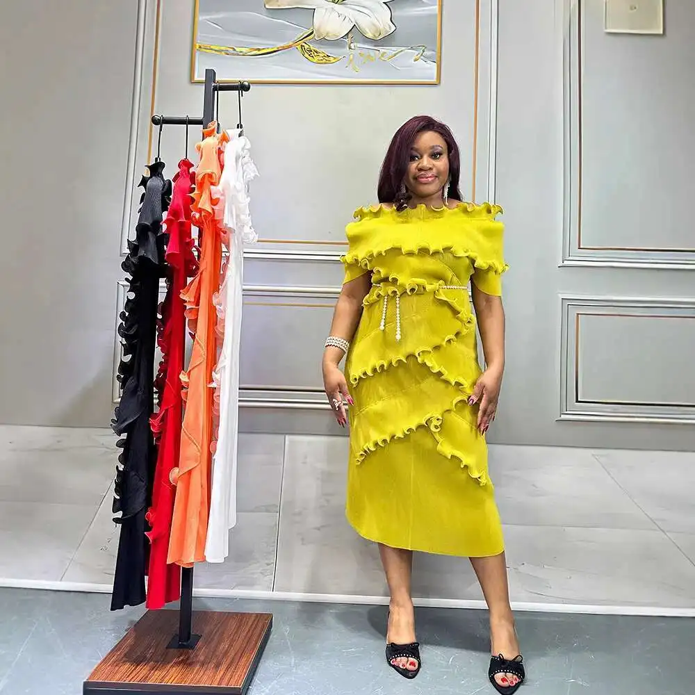 High End Light Luxury Banquet Dress with High-end Feel, Pleated Three-dimensional Ruffle Edge Slim Fit Long Dress, Plus Size
High End Light Luxury Banquet Dress with High-end Feel, Pleated Three-dimensional Ruffle Edge Slim Fit Long Dress, Plus Size