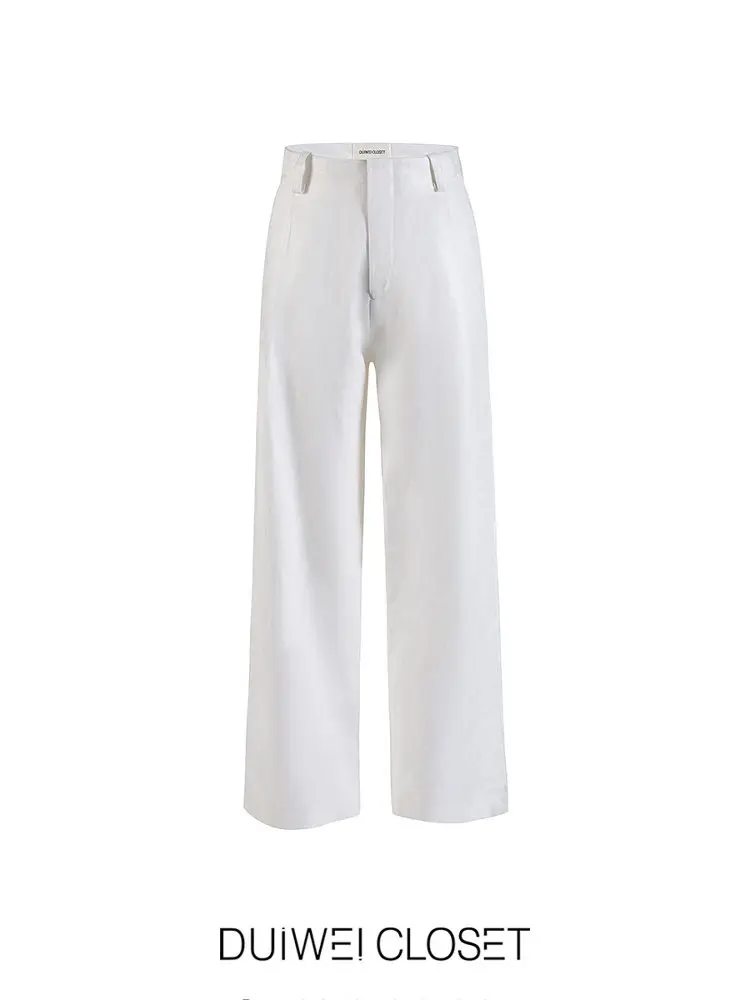 High Waist Wide Leg Pants Gentlewomen Pearl White Linen Casual Commute Trousers Comfortable Loose Fit Spring Season
High Waist Wide Leg Pants Gentlewomen Pearl White Linen Casual Commute Trousers Comfortable Loose Fit Spring Season