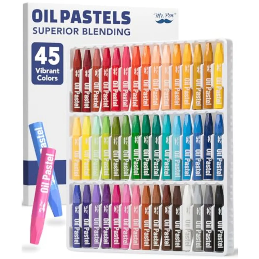 - Oil Pastels Set, 45 Pack, Assorted Colors, Hexagonal Oil Pastel Sticks for Paper, Canvas, Black Paper and Wood, Smooth Blendi
- Oil Pastels Set, 45 Pack, Assorted Colors, Hexagonal Oil Pastel Sticks for Paper, Canvas, Black Paper and Wood, Smooth Blendi