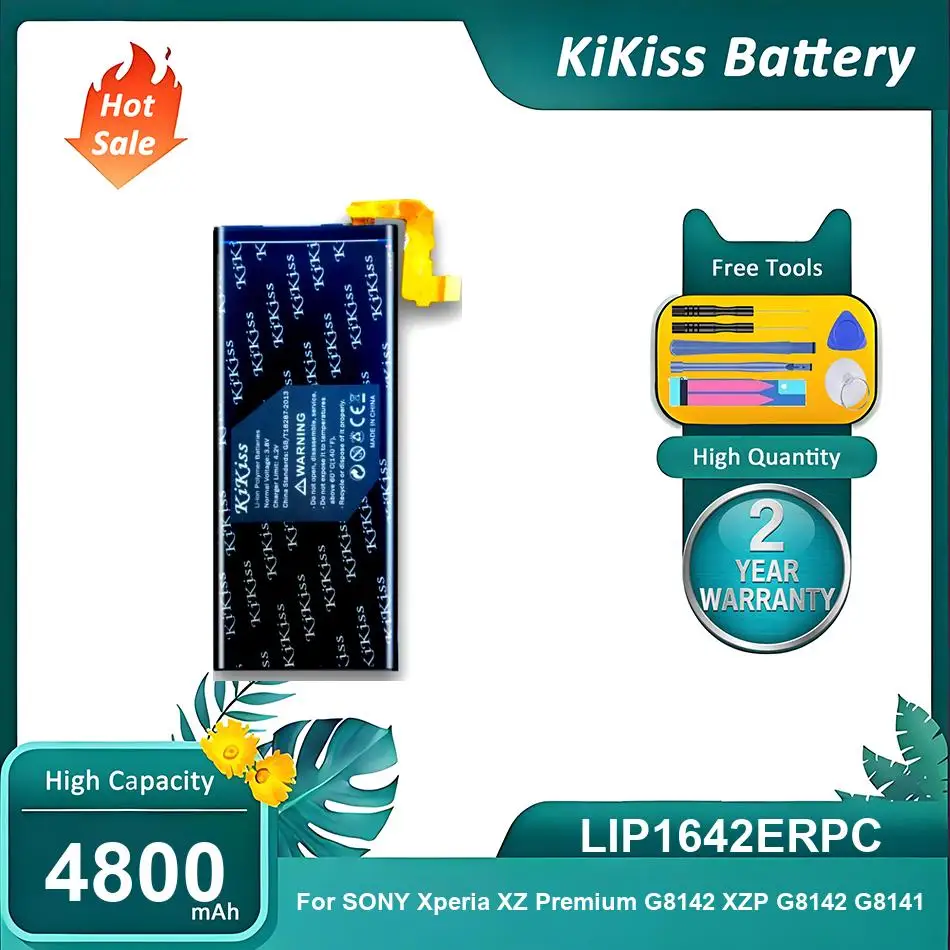 KiKiss Battery For SONY Xperia XZ Premium G8142 XZP G8142 G8141,LIP1642ERPC,4800mAh
KiKiss Battery For SONY Xperia XZ Premium G8142 XZP G8142 G8141,LIP1642ERPC,4800mAh